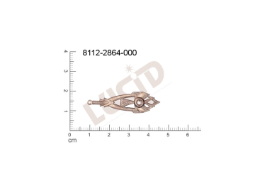 Tvarový výlisek slzy ostatní s 1 očkem (svěšovací dírkou) 38.0x10.0mm