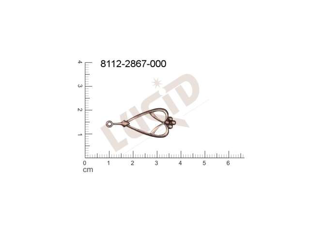 fancy shape drops other with 1 loop / attaching hole 30.0x13.0mm