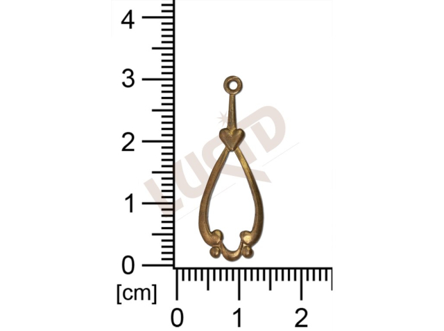 fancy shape drop with 1 loop / attaching hole