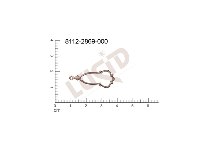 fancy shape drops other with 1 loop / attaching hole 30.0x12.0mm