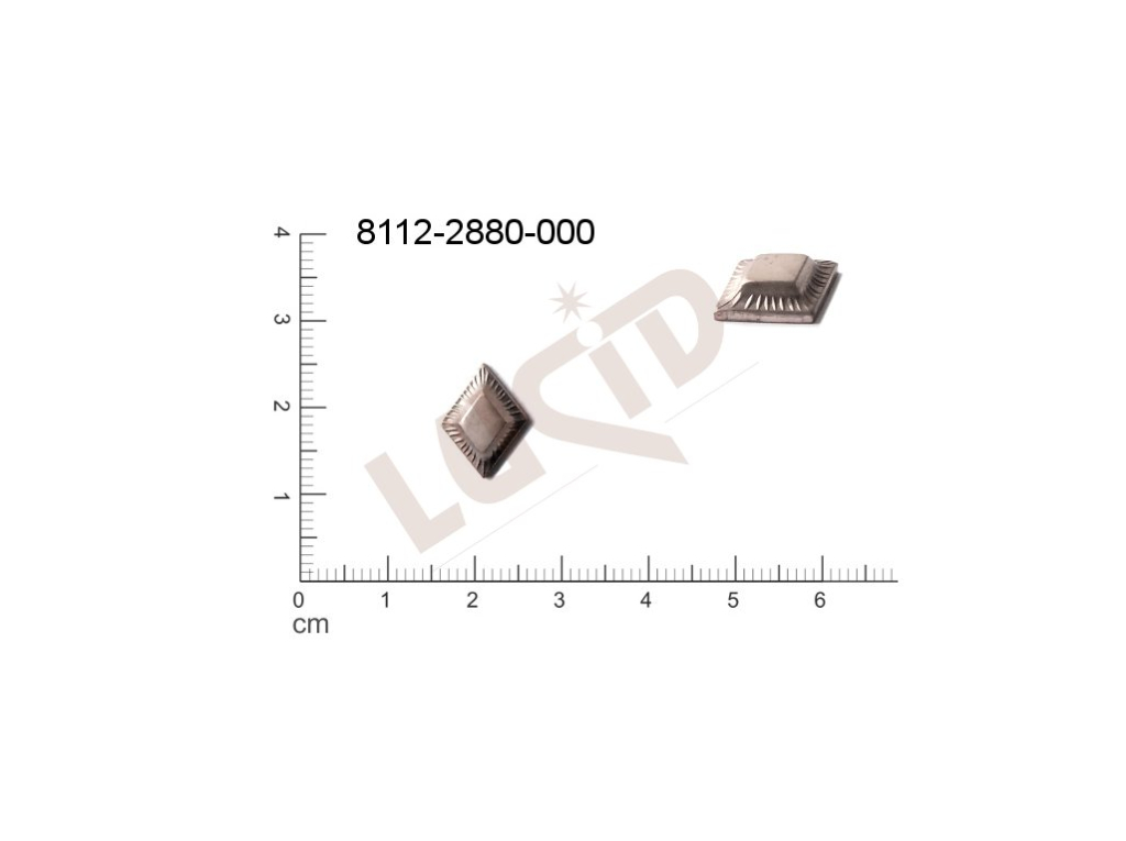 fancy shape quadrangle other without loops / attaching holes 13.0x10.0mm