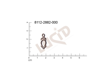 fancy shape other with 1 loop / attaching hole 19.0x7.0mm