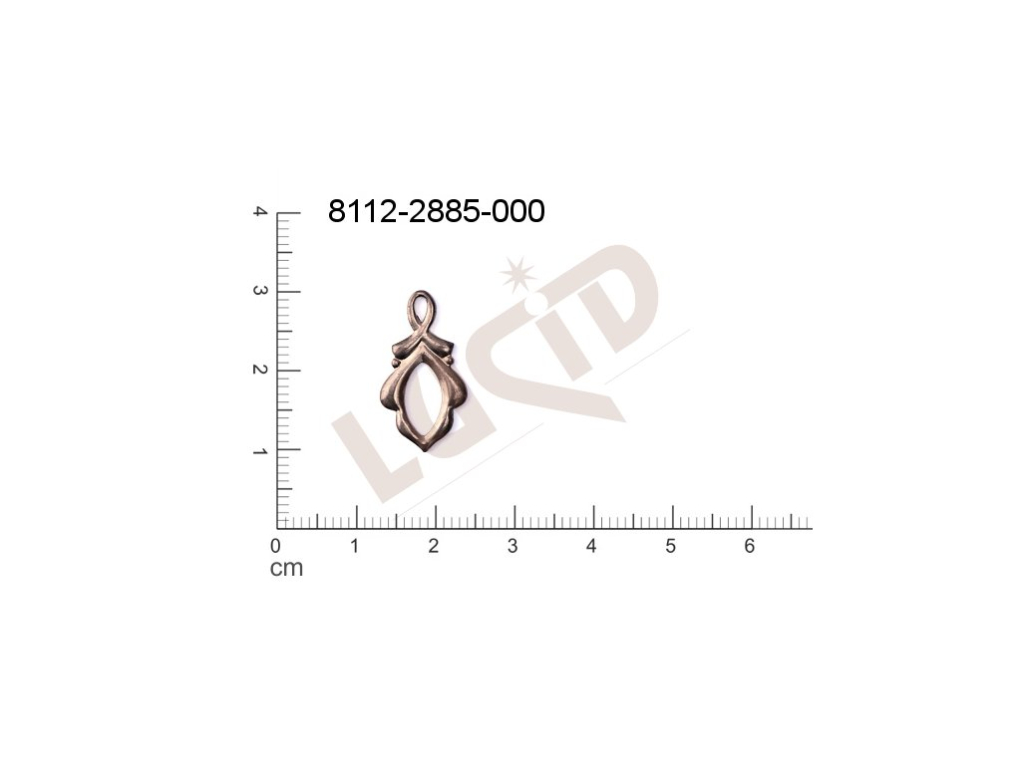 fancy shape other with 1 loop / attaching hole 18.0x10.0mm