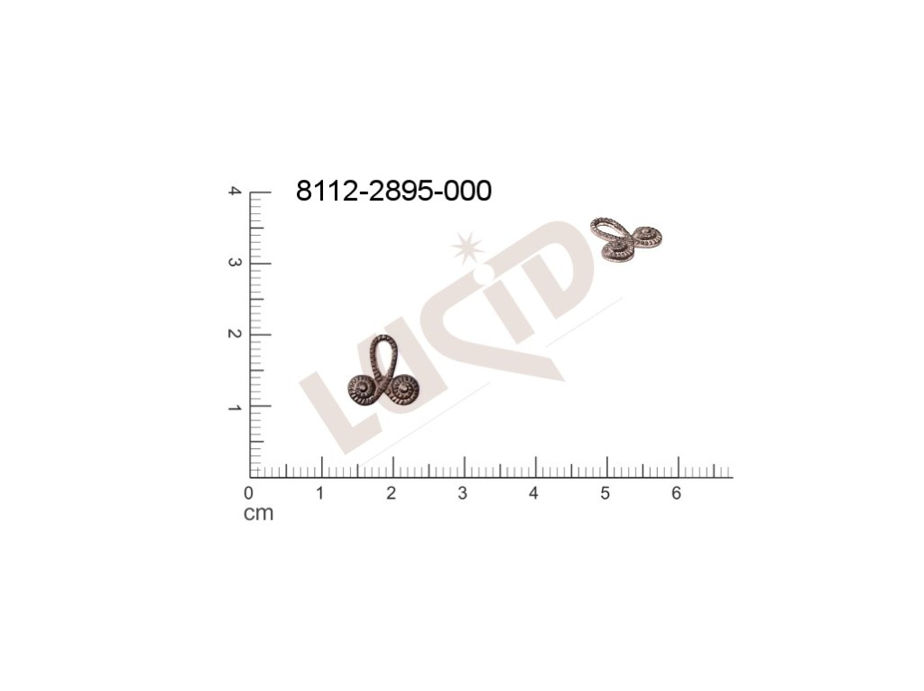 fancy shape other with 1 loop / attaching hole 9.0x9.0mm