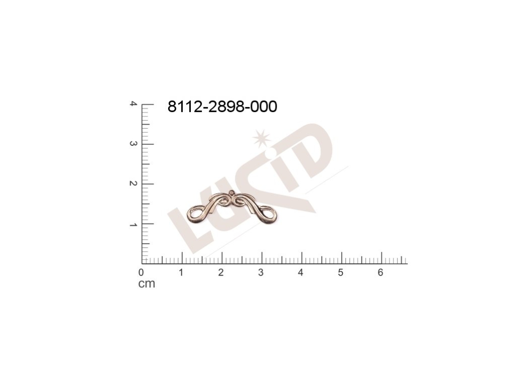 fancy shape other with 2 loops / attaching holes 24.0x8.0mm