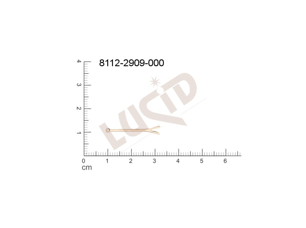 Tvarový výlisek tyčinka ostatní s 1 očkem (svěšovací dírkou) 24.0x3.0mm