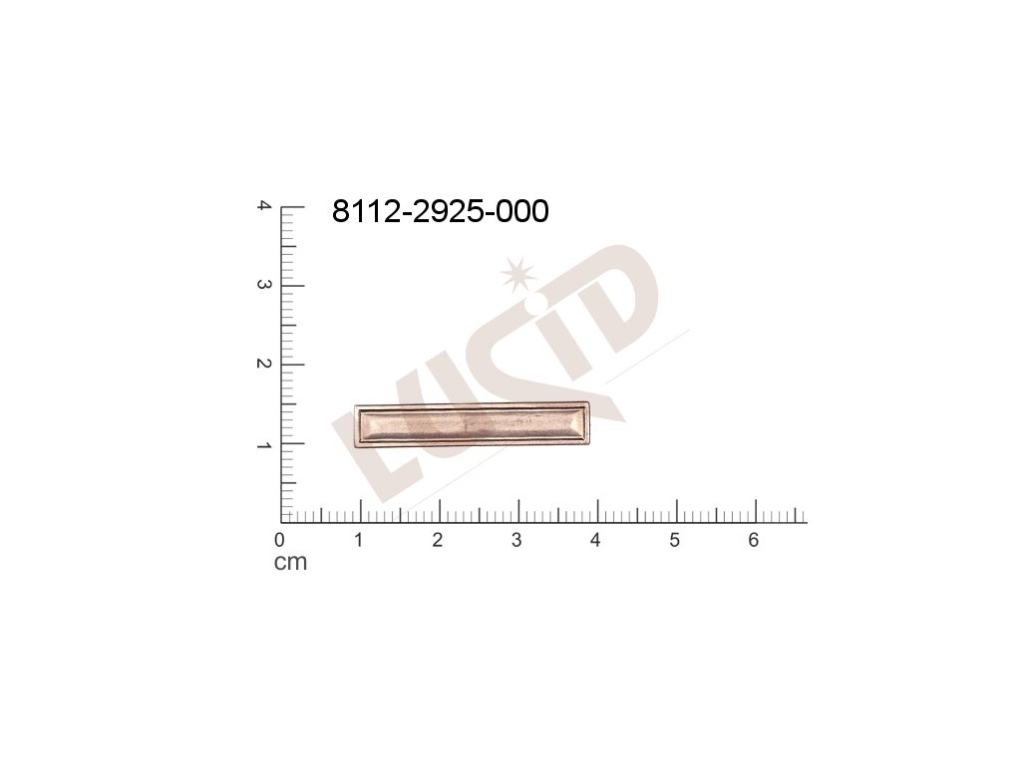 fancy shape quadrangle other without loops / attaching holes 31.0x5.0mm