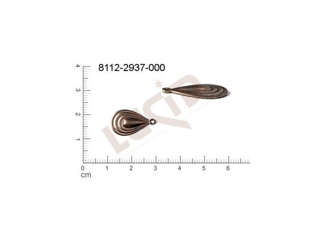 fancy shape drops other with 1 loop / attaching hole 18.0x11.0mm