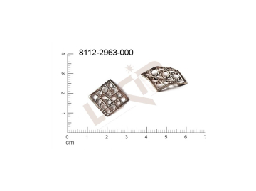 fancy shape quadrangle other without loops / attaching holes 15.0x15.0mm