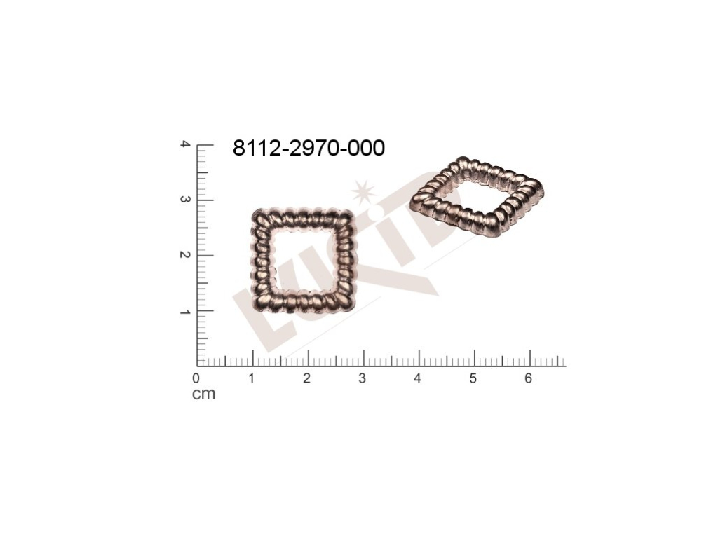 fancy shape quadrangle other without loops / attaching holes 20.0x20.0mm