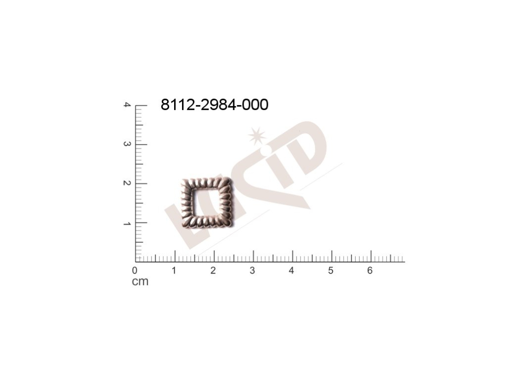 fancy shape quadrangle other without loops / attaching holes 13.0x13.0mm