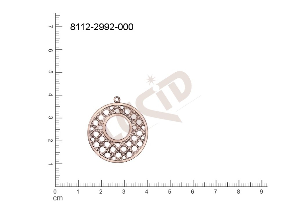 fancy shape round other with 1 loop / attaching hole 27.0mm