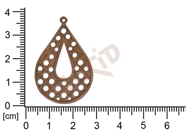 fancy shape drop with 1 loop / attaching hole