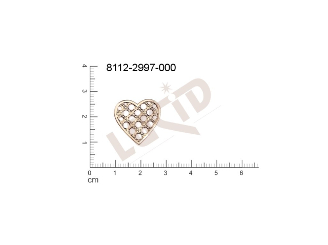 fancy shape hearts other with more loops / attaching holes 20.0x20.0mm