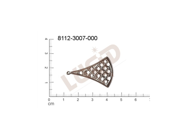 Tvarový výlisek s 1 očkem (svěšovací dírkou) 30.0x23.0mm