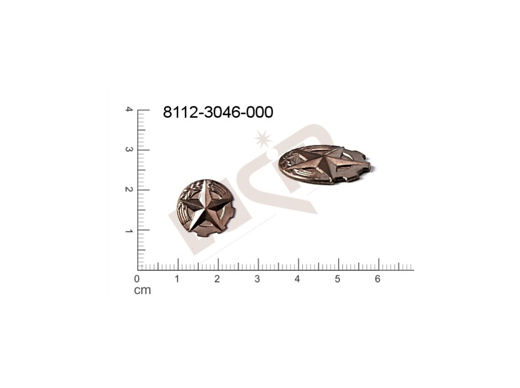 fancy shape symbols of organizations without loops / attaching holes 14.0mm