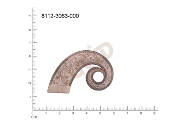 Tvarový výlisek bez oček (svěšovacích dírek) 50.0x32.0mm