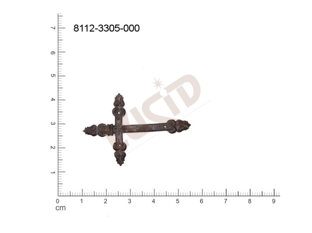 fancy shape crosses other without loops / attaching holes 46.0x32.0mm