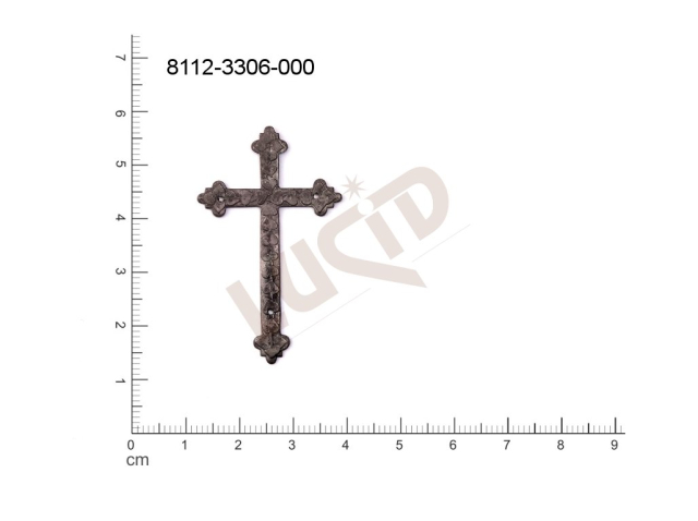 fancy shape crosses other without loops / attaching holes 45.0x28.0mm