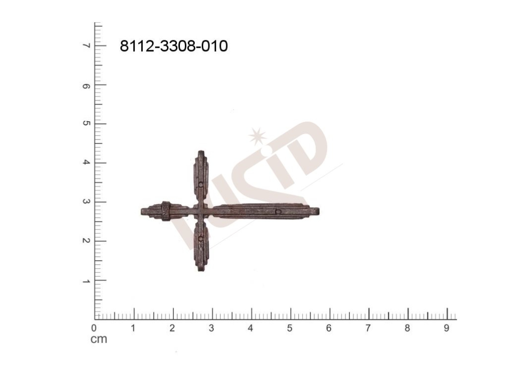 fancy shape crosses other without loops / attaching holes 46.0x32.0mm