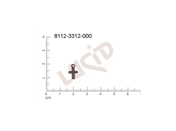 fancy shape crosses other with 1 loop / attaching hole 12.0x8.0mm