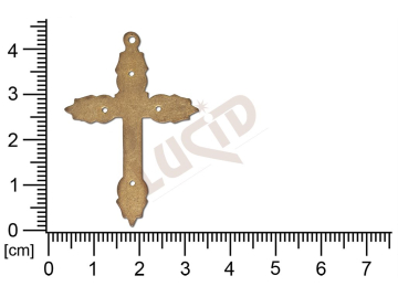 fancy shape crosses other with 1 loop / attaching hole 