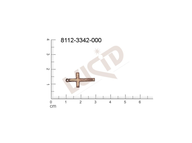 fancy shape crosses other with 1 loop / attaching hole 19.0x10.0mm