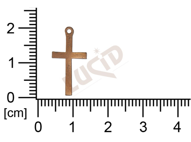 flat cut-out crosses other with 1 loop / attaching hole