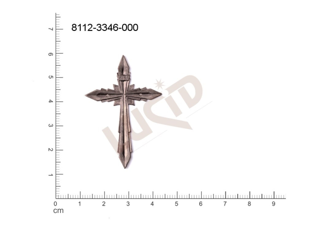 fancy shape crosses other without loops / attaching holes 46.0x31.0mm