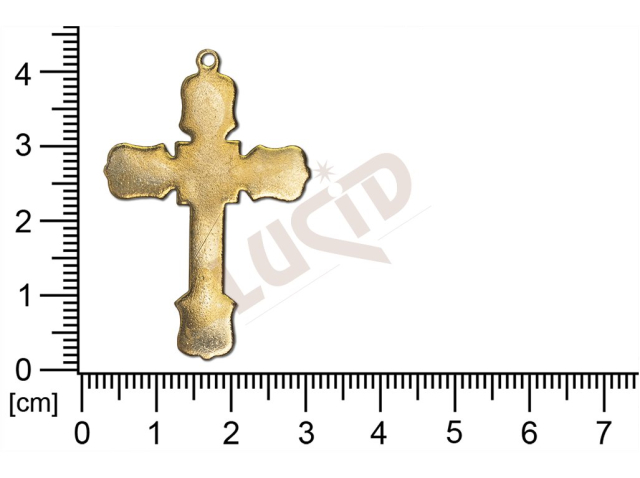 flat cut-out crosses other with 1 loop / attaching hole