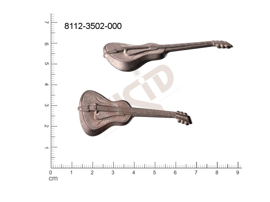 fancy shape musical instruments other without loops / attaching holes 55.0x23.0mm