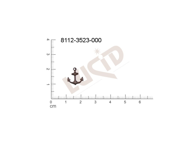 Tvarový výlisek lodě, kotvy, kormidla ostatní s 1 očkem (svěšovací dírkou) 12.0x11.0mm