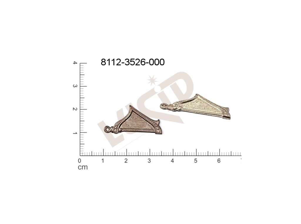 fancy shape musical instruments other with 1 loop / attaching hole 25.0x10.0mm