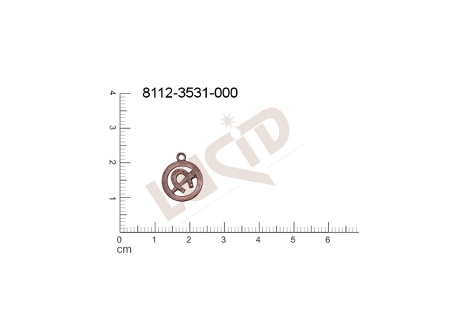 fancy shape riding motives (horse-shoes...) other with 1 loop / attaching hole 14.0x12.0mm