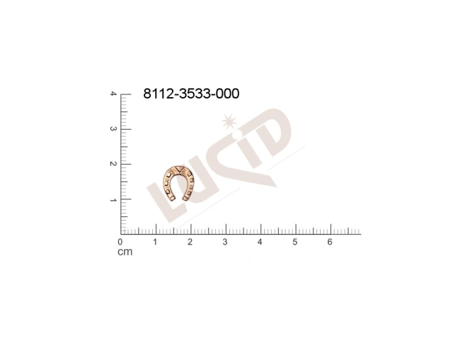 fancy shape riding motives (horse-shoes...) other without loops / attaching holes 10.0x9.0mm