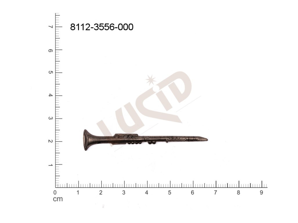 Tvarový výlisek hudební nástroje ostatní bez oček (svěšovacích dírek) 55.0x10.0mm