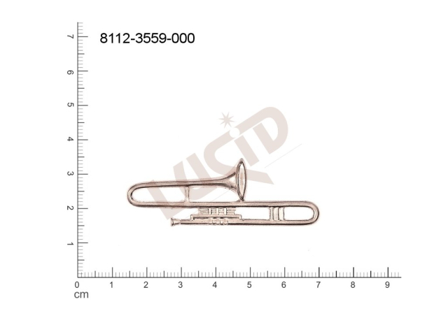 fancy shape musical instruments other without loops / attaching holes 55.0x20.0mm