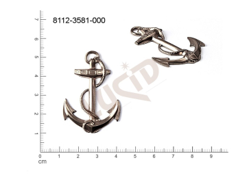 fancy shape ships, anchors, helms other with 1 loop / attaching hole 44.0x30.0mm