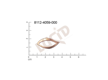 flat cut-out plant motives leaves without loops / attaching holes 27.0x14.0mm