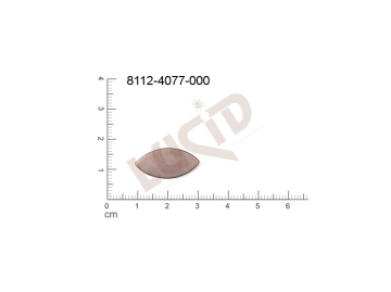 Plochý výsek oválný bez oček (svěšovacích dírek) 22.0x11.0mm