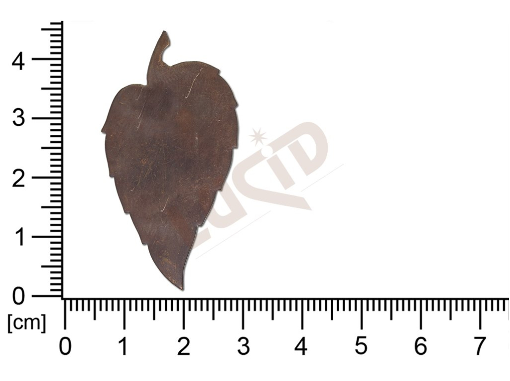 flat cut-out plant motives leaves without loops / attaching holes 43.0x23.0mm