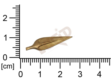 Tvarový výlisek rostlinné motivy lístečky bez oček (svěšovacích dírek) 24x6mm