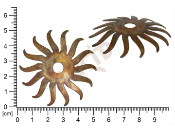 Tvarový výlisek rostlinné motivy kytky, květinové motivy se středovým otvorem 51.0mm