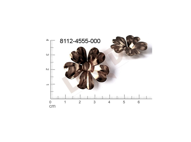 fancy shape plant motives flowers, flower motives without loops / attaching holes 31.0mm