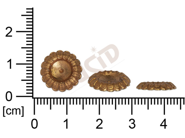 Tvarový výlisek rostlinné motivy kytky, květinové motivy bez oček (svěšovacích dírek) 12.5mm