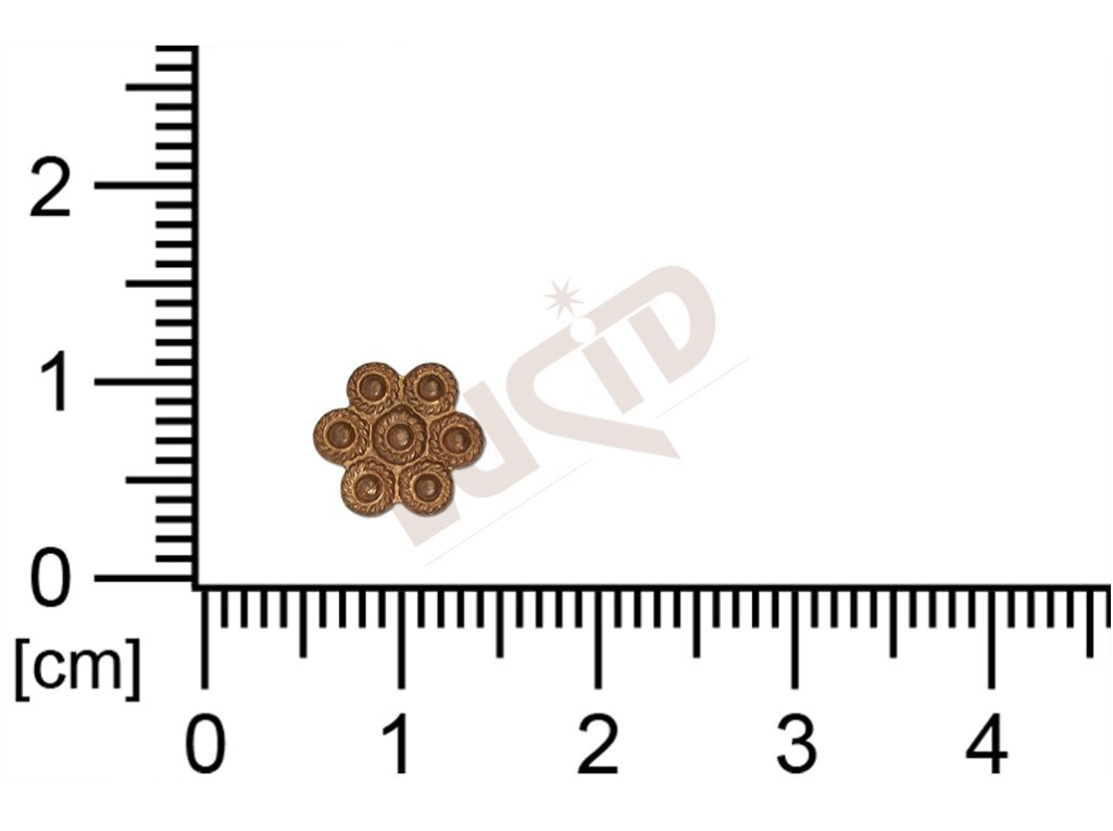 Tvarový výlisek rostlinné motivy kytky, květinové motivy bez oček (svěšovacích dírek) 8,0mm