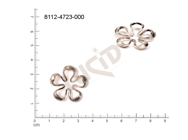 fancy shape plant motives flowers, flower motives without loops / attaching holes 26.0mm