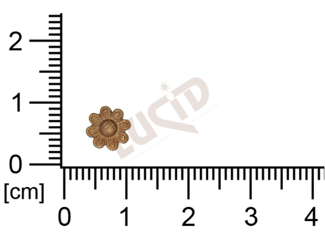 Tvarový výlisek rostlinné motivy kytky, květinové motivy bez oček (svěšovacích dírek) 7.0mm