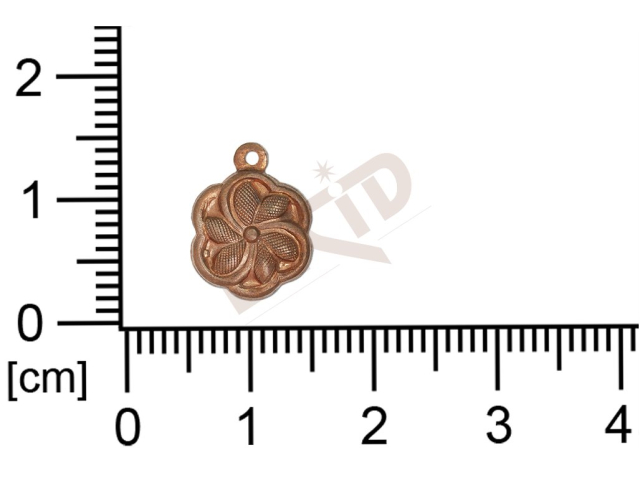 Tvarový výlisek rostlinné motivy kytky, květinové motivy s 1 očkem (svěšovací dírkou) 10,5mm