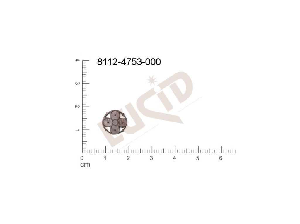 Tvarový výlisek rostlinné motivy kytky, květinové motivy bez oček (svěšovacích dírek) 12.0mm